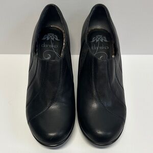 DANSKO Bennett Black Nappa Leather Pumps Heels Women's Size EU 40/US 9